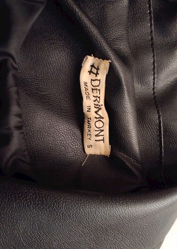 Siyah Mini Deri Biker Ceket - Görsel 3