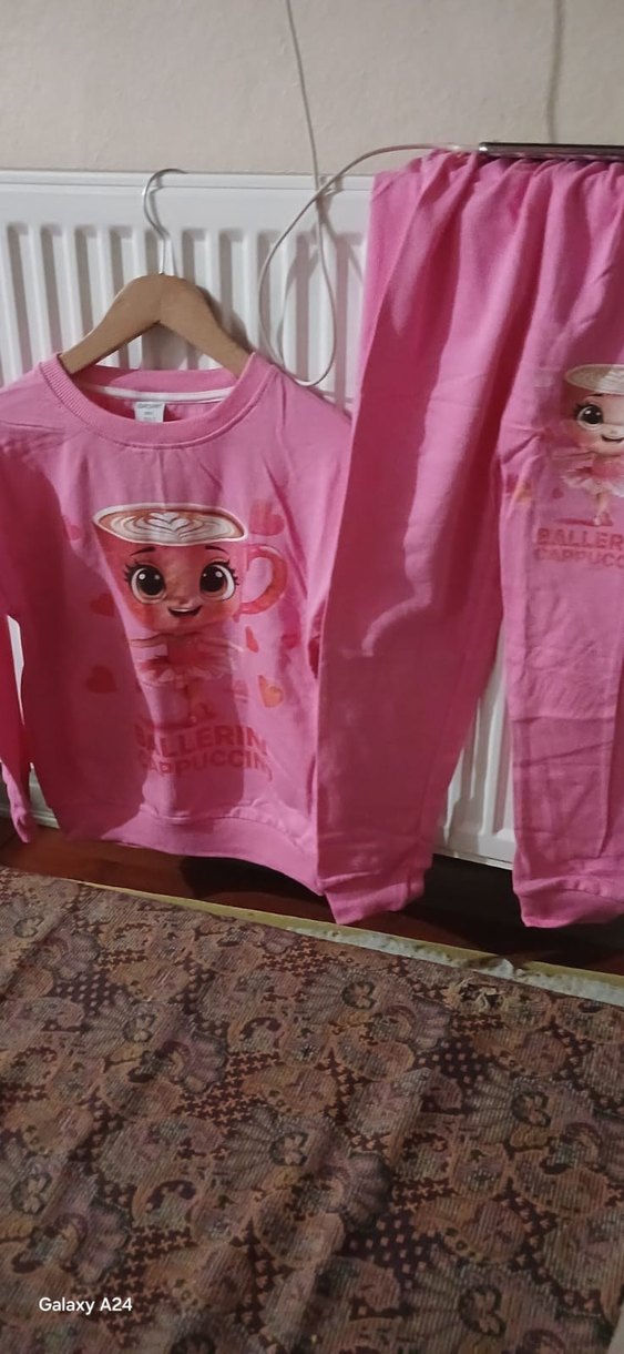 Pembe Baskılı Kız Eşofman Takımı - Görsel 3