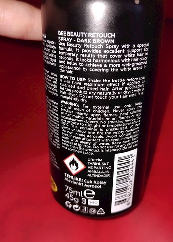 Bee Beauty Koyu Kahve Beyaz Kapatıcı Sprey - Görsel 6