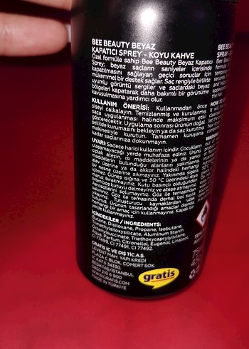 Bee Beauty Koyu Kahve Beyaz Kapatıcı Sprey - Görsel 5