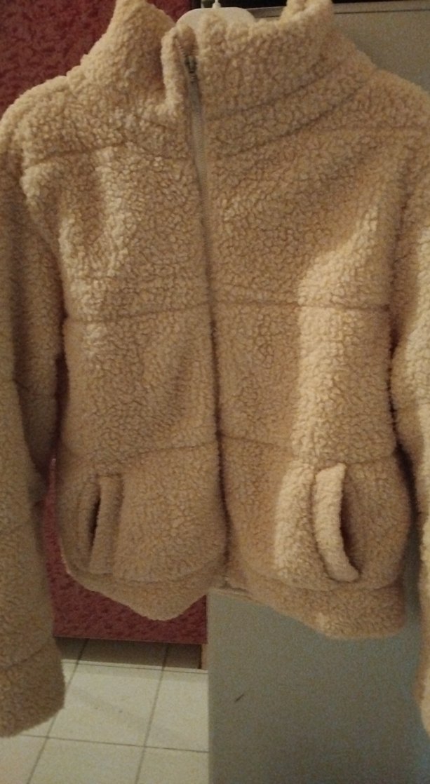 Bej Kadın Kürklü Midi Ceket - Görsel 2