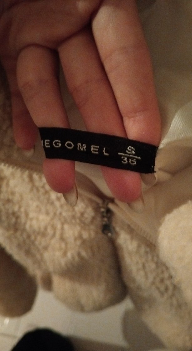 Bej Kadın Kürklü Midi Ceket - Görsel 4