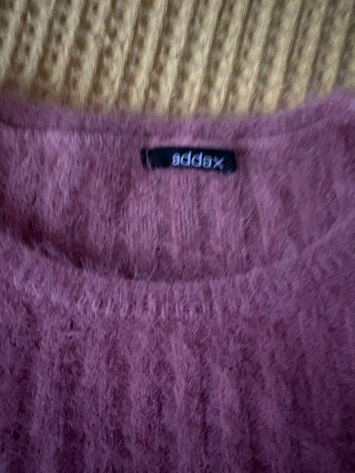 Addax Mor Örgü Kadın Mini Kazak - Görsel 2
