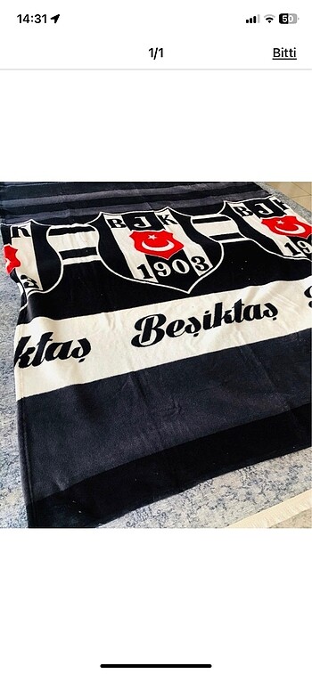 Lisanslı Beşiktaş battaniyesi