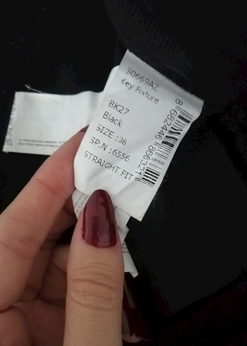 36 Beden siyah Renk Siyah Mom Jean Kadın Denim Pantolon