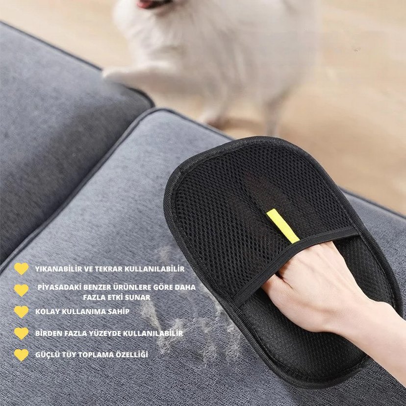 Evcil Hayvan Tüy Toplama Eldiveni - Görsel 2