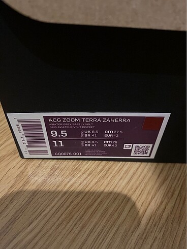 diğer Beden çeşitli Renk Nike ACG ZOOM TERRA ZAHERRA