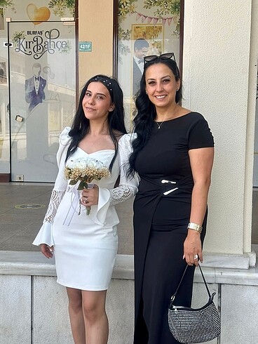 36 Beden beyaz Renk Nikah elbisesi