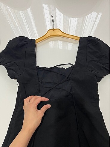 Siyah kısa elbise - Görsel 5