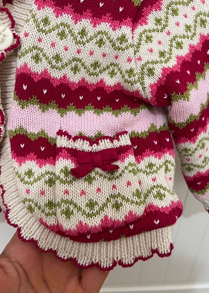 Kız bebek hırka - Görsel 4