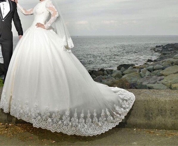 Prenses model gelinlik