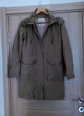 Polarlı kapüşonlu parka 
