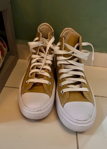36 Beden sarı Renk Sarı Converse Kadın Dolgu Topuk Spor Ayakkabı