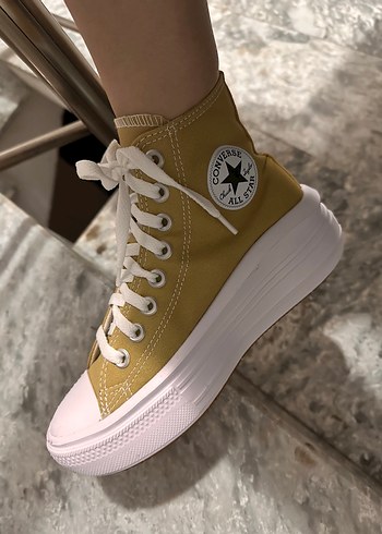 Sarı Converse Kadın Dolgu Topuk Spor Ayakkabı