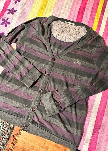 Düğmeli Gri Uzun Kollu ErkekHırka - Görsel 5