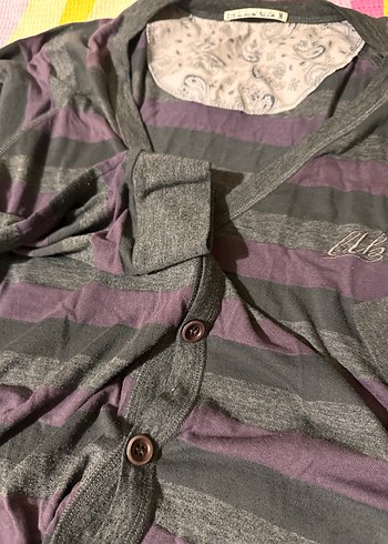 Düğmeli Gri Uzun Kollu ErkekHırka - Görsel 6