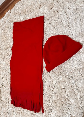 Kadın Kırmızı Sıcak Atkı - Görsel 3