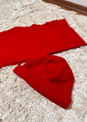 Kadın Kırmızı Sıcak Atkı - Görsel 2