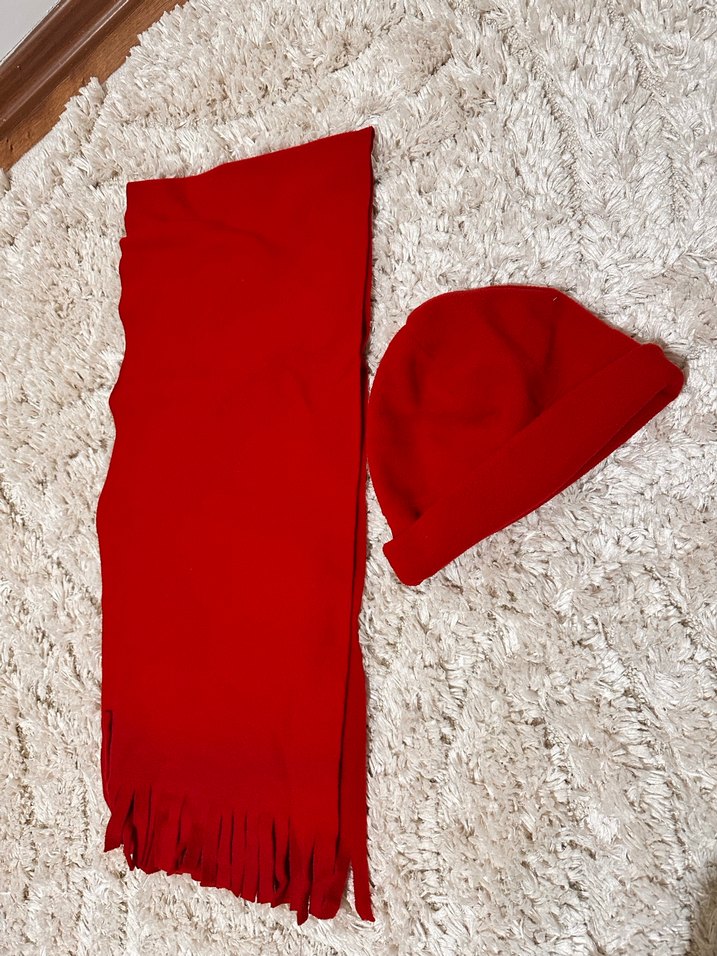 Kadın Kırmızı Sıcak Atkı - Görsel 3