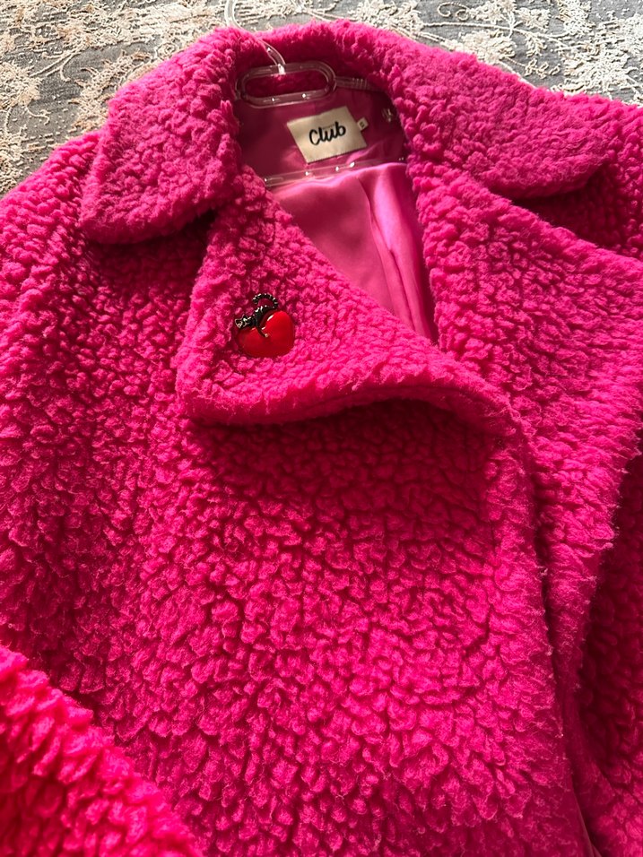 Beymen Club Pembe Midi Kadın Peluş Kaban - Görsel 2