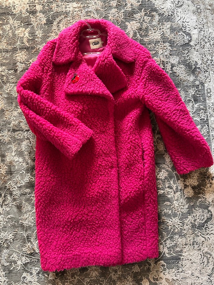 Beymen Club Pembe Midi Kadın Peluş Kaban - Görsel 4