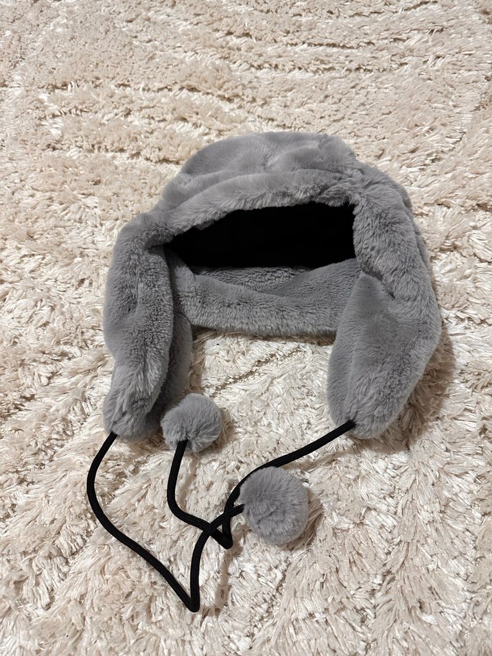 Gri Kürklü Kadın Şapka - Görsel 4