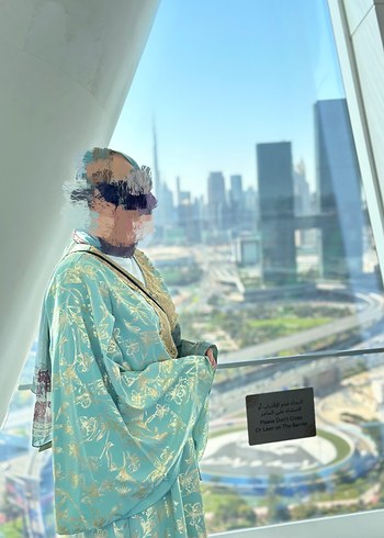 Uzun Kollu, Desenli Bohem Uzun Elbise ve şal - Görsel 2