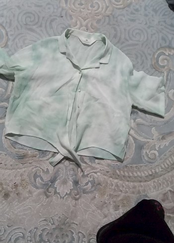 Yeşil Pastel Batik Kısa Kollu Gömlek - Görsel 2