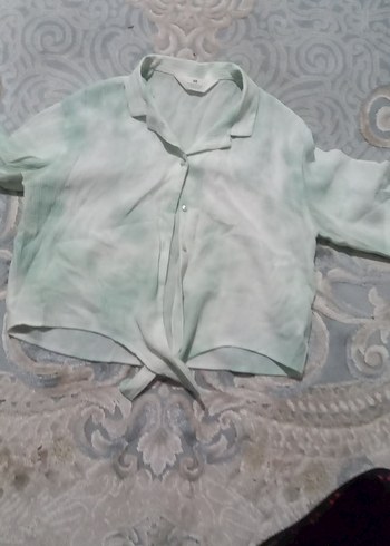 Yeşil Pastel Batik Kısa Kollu Gömlek - Görsel 3