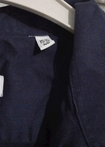 Lacivert Düğmeli Erkek Gömlek - Görsel 5