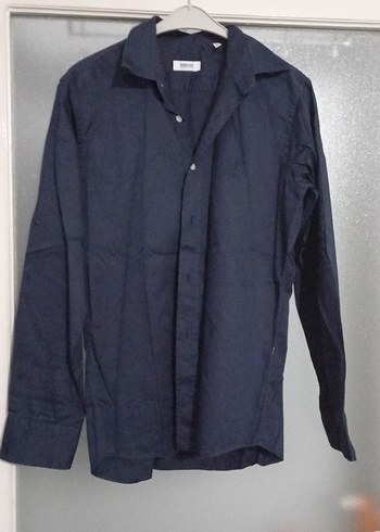 Lacivert Düğmeli Erkek Gömlek - Görsel 7