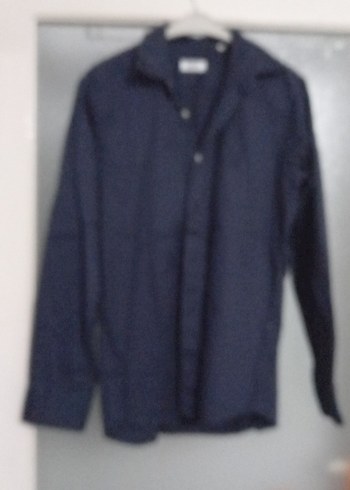 Lacivert Düğmeli Erkek Gömlek - Görsel 6