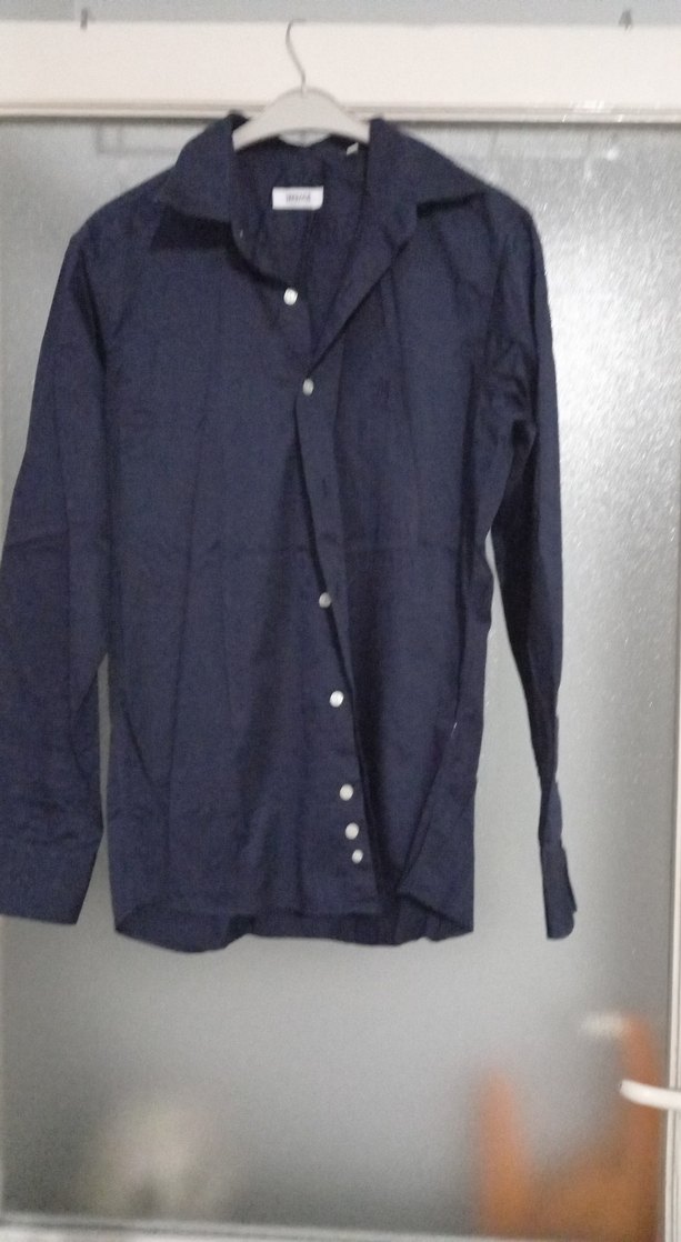 Lacivert Düğmeli Erkek Gömlek - Görsel 2