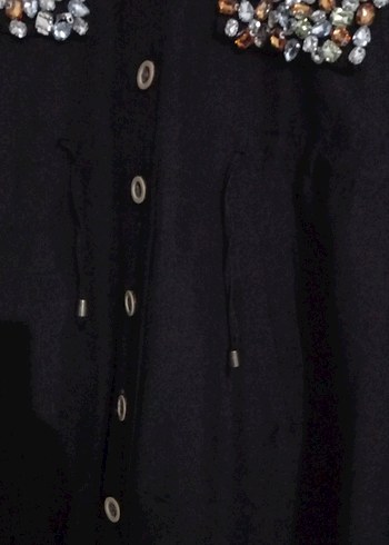 Uzun Kollu Siyah Nakışlı Kadın Tunik - Görsel 8