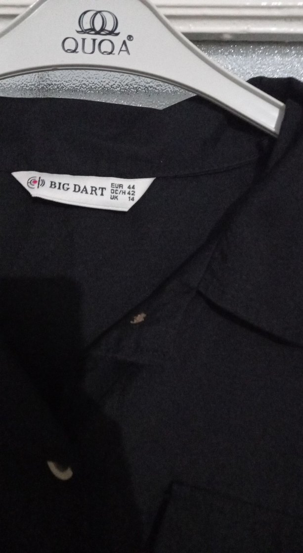 Uzun Kollu Siyah Nakışlı Kadın Tunik - Görsel 4