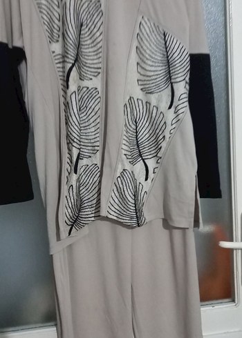 Gri Uzun Kollu Salaş Kadın Takım - Görsel 3