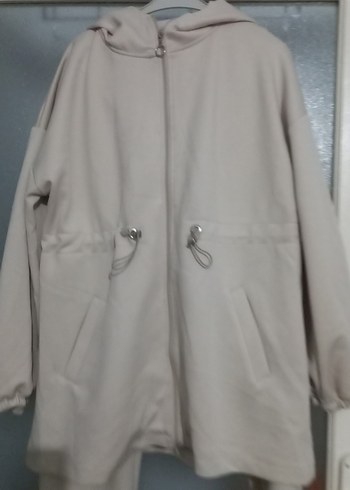 Kadın Kapüşonlu Gri Mini Eşofman Takımı - Görsel 3