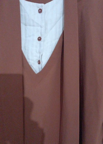 Bej V Yaka Uzun Kollu Hamile Tunik - Görsel 5