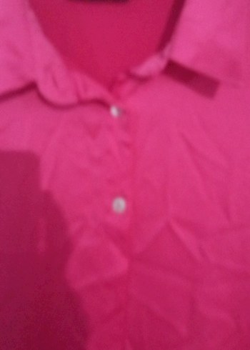 Kadın Pembe Düğmeli Uzun Kollu Gömlek - Görsel 4