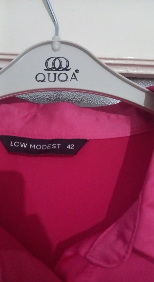 Kadın Pembe Düğmeli Uzun Kollu Gömlek - Görsel 3