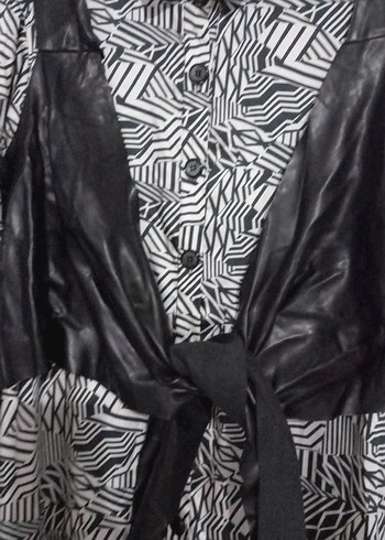 Zebra Desenli Uzun Gri Elbise - Görsel 4