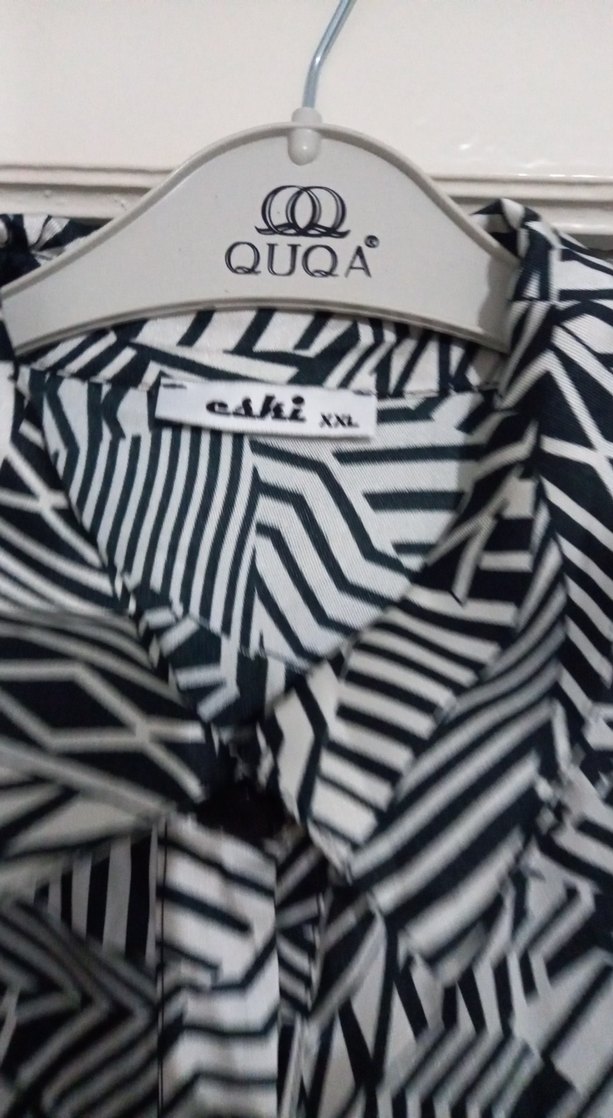 Zebra Desenli Uzun Gri Elbise - Görsel 3