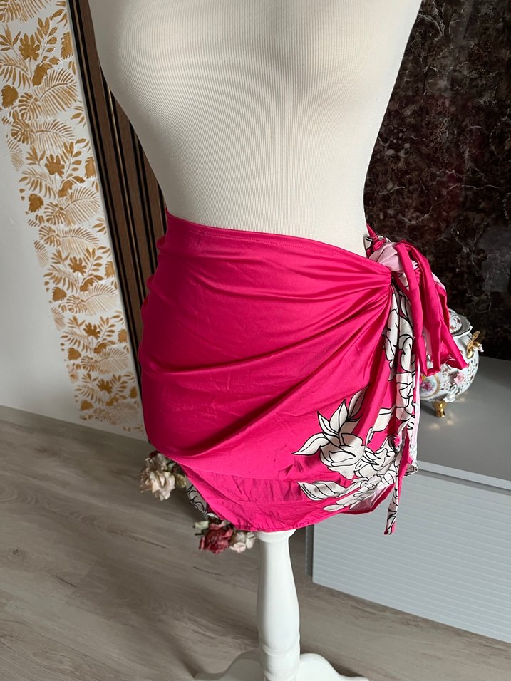 Pembe Bağlamalı Bohem Pareo - Görsel 2