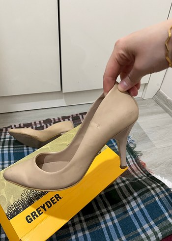Bej Kadın Stiletto Topuklu Ayakkabı - Görsel 2