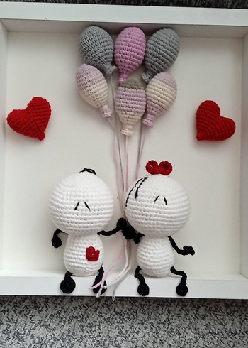 Renkli Balonlu El Örmesi Peluş Oyuncak panosu - Görsel 2