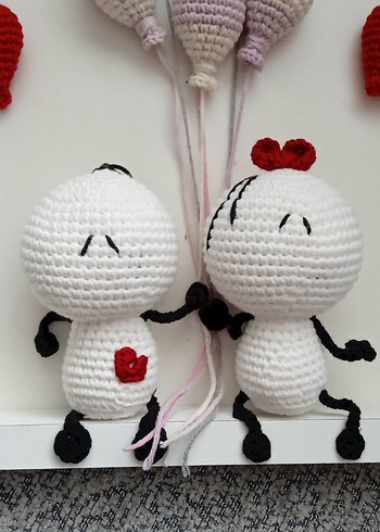 Renkli Balonlu El Örmesi Peluş Oyuncak panosu - Görsel 3