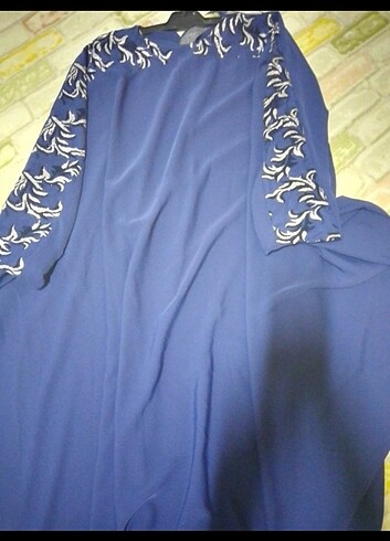 44 Beden mavi Renk Abaya