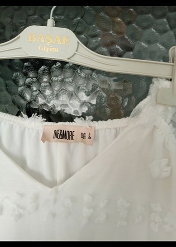 Bohem Beyaz Uzun Keten Elbise - Görsel 4