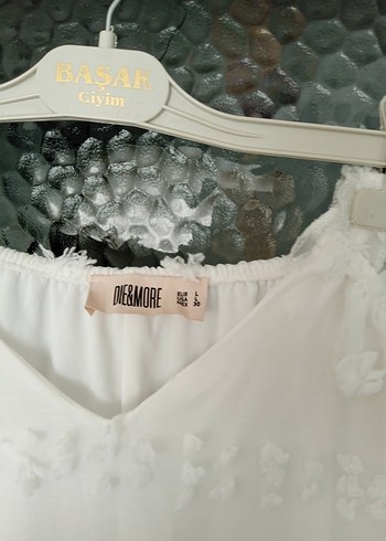 Bohem Beyaz Uzun Keten Elbise - Görsel 5