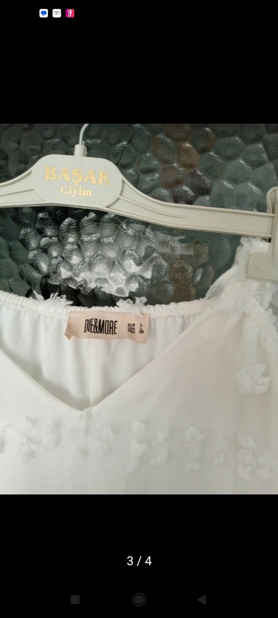 Bohem Beyaz Uzun Keten Elbise - Görsel 4